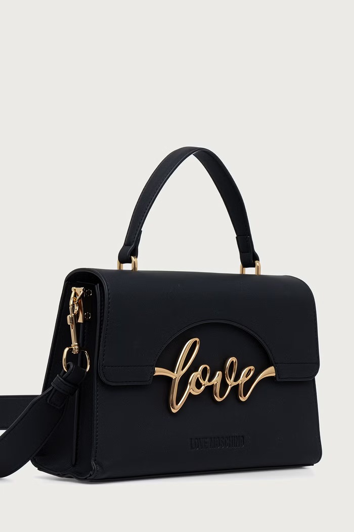 Love Moschino torebka crossbody damska z imitacji skóry JC4267PP0PKR0000 czarny AW26
