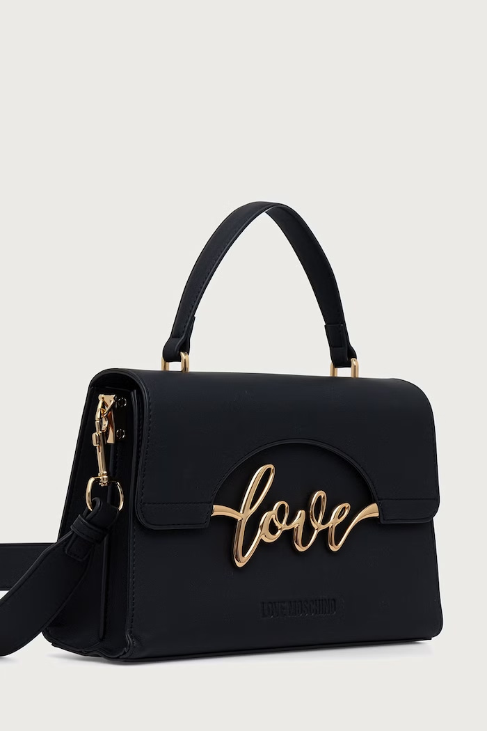 Love Moschino torebka crossbody damska z imitacji skóry JC4267PP0PKR0000 czarny AW26