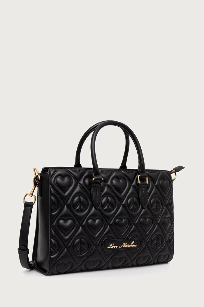 Love Moschino Torebka damska z imitacji skóry JC4263PP0PKQ0000 czarny AW26