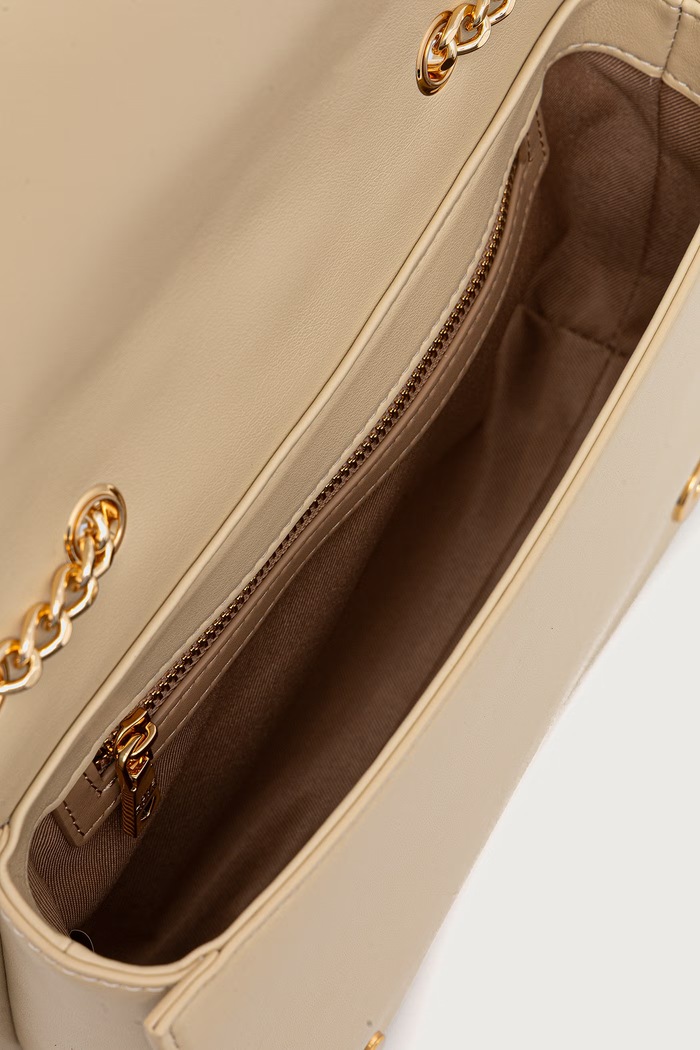 Torebka crossbody damska z imitacji skóry Love Moschino beżowy JC4262PP0PKQ0129