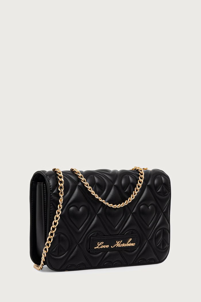 Love Moschino Torebka damska z imitacji skóry JC4262PP0PKQ0000 czarny AW26