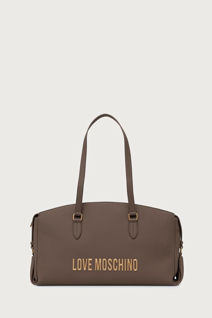 Love Moschino Torebka shopper damska z imitacji skóry brązowy JC4251PP0PKD0203