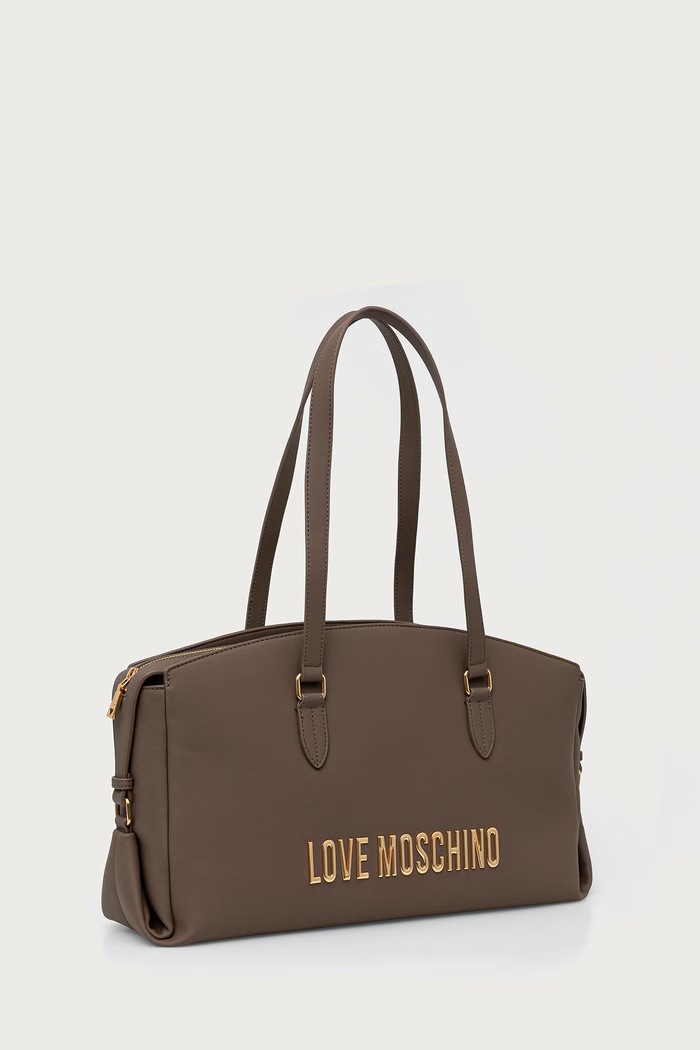 Love Moschino Torebka shopper damska z imitacji skóry JC4251PP0PKD0203 brązowy AW26
