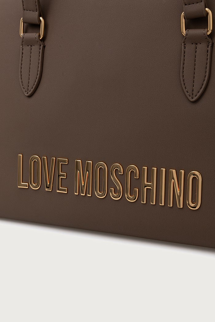 Torebka shopper damska z imitacji skóry Love Moschino JC4251PP0PKD0203 brązowy