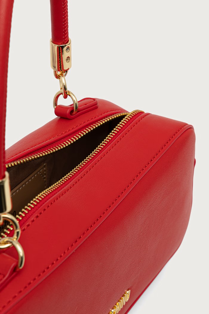 Torebka crossbody damska z imitacji skóry Love Moschino czerwony JC4246PP0PKL0500