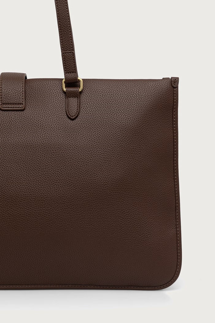 Akcesoria Love Moschino Torebka shopper damska z imitacji skóry JC4239PP0PKI0313 brązowy