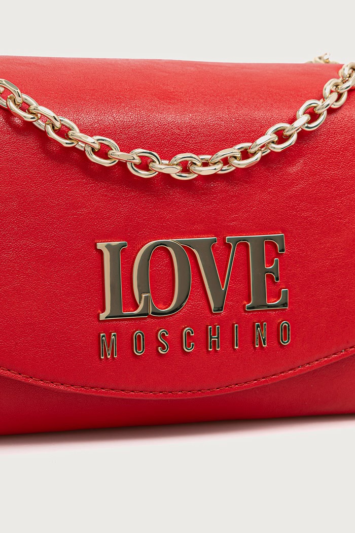 Akcesoria Love Moschino Torebka crossbody damska z imitacji skóry JC4201PP0PKA0500 czerwony