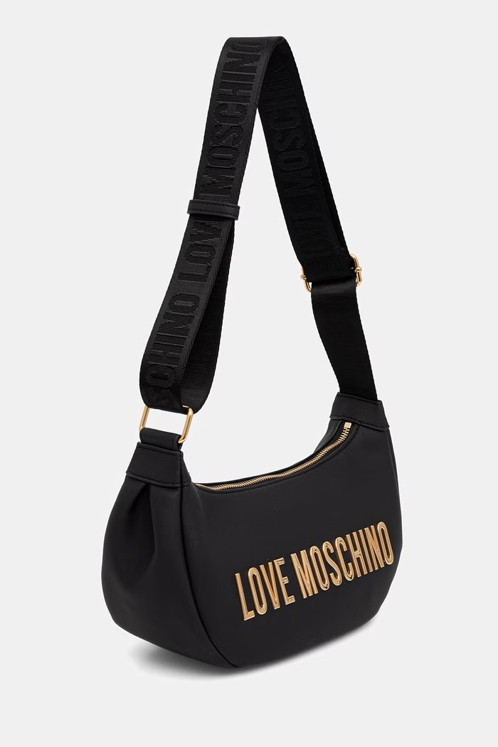 Love Moschino torebka crossbody damska z imitacji skóry JC4245PP1PKD0000 czarny AW26