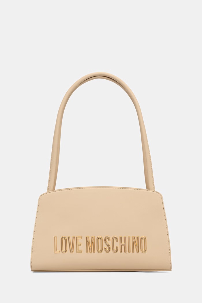 Love Moschino torebka shopper damska z imitacji skóry beżowy JC4187PP1PKD0129