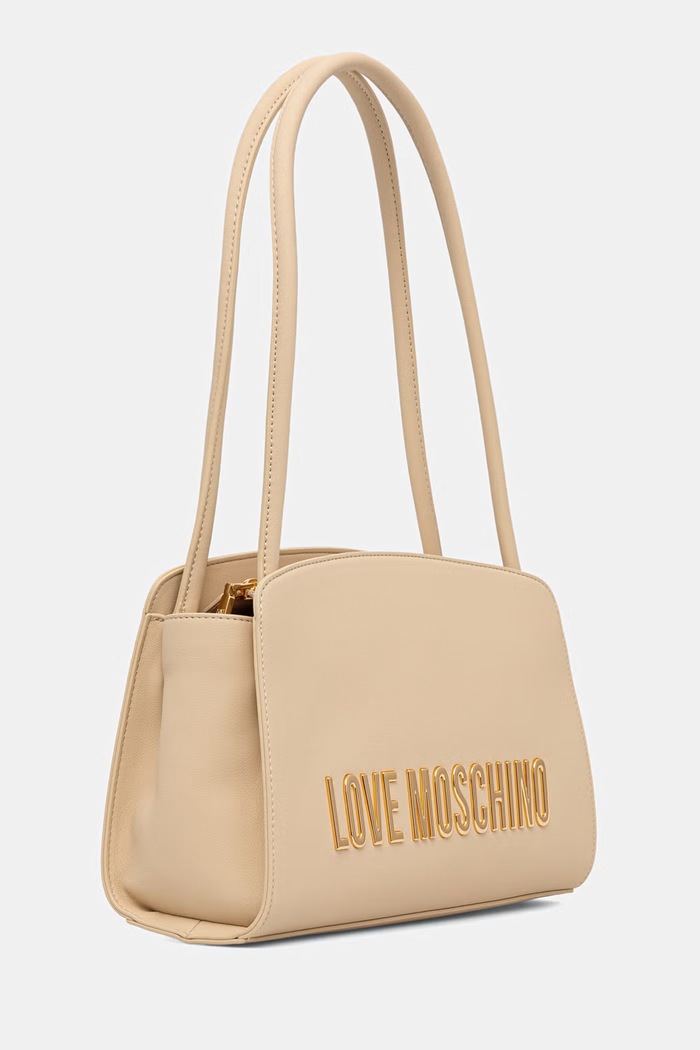 Love Moschino torebka shopper damska z imitacji skóry JC4187PP1PKD0129 beżowy AW26