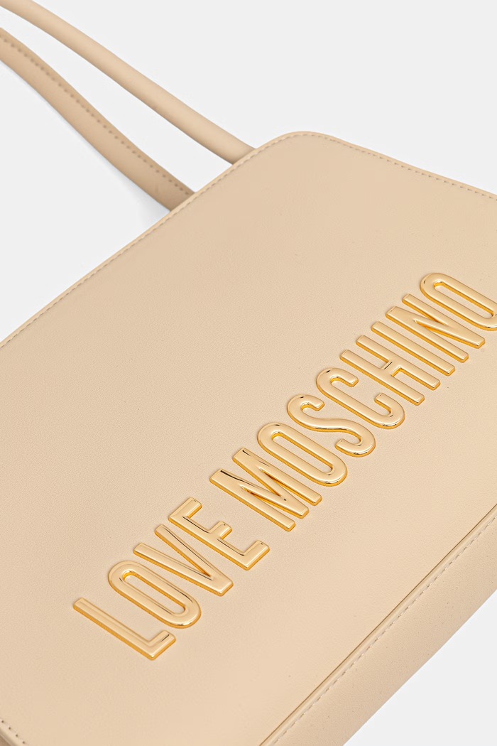 Love Moschino torebka shopper damska z imitacji skóry beżowy JC4187PP1PKD0129