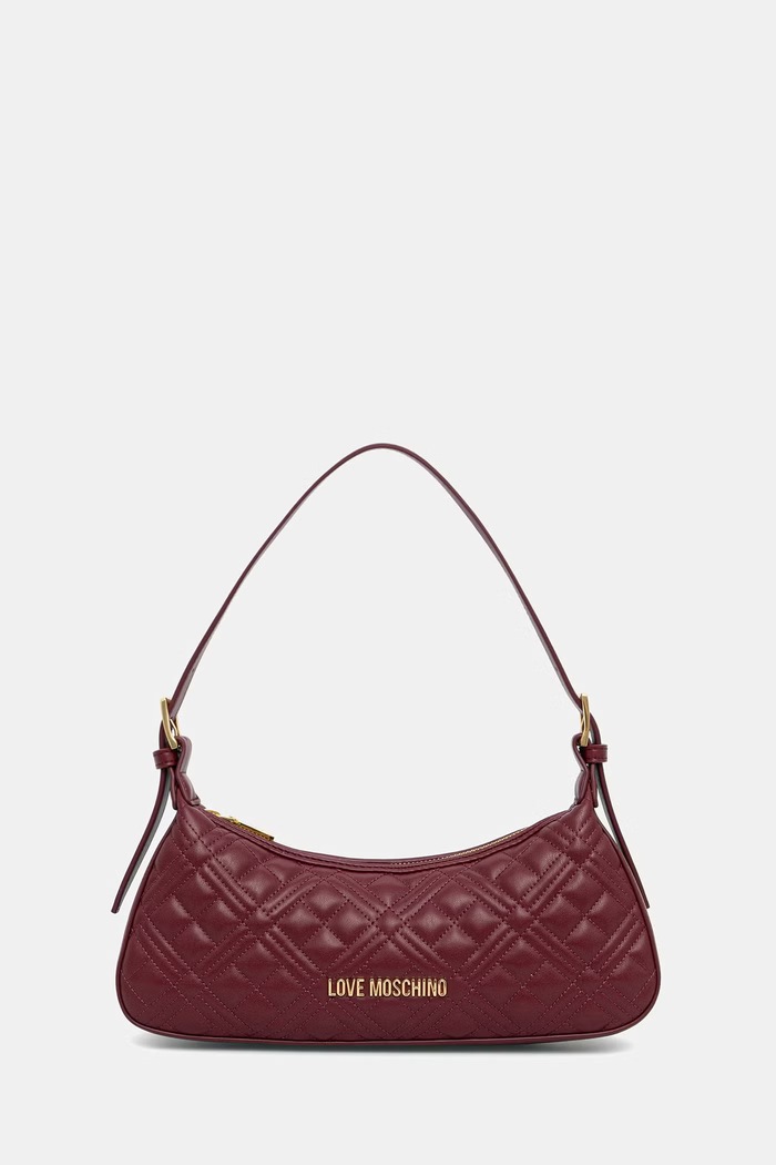 Love Moschino torebka hobo damska z imitacji skóry bordowy JC4142PP1PLA0552