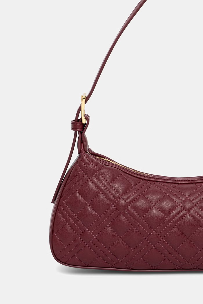 Akcesoria Love Moschino torebka hobo damska z imitacji skóry JC4142PP1PLA0552 bordowy