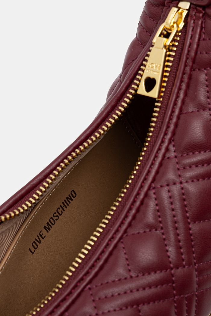 Love Moschino torebka hobo damska z imitacji skóry bordowy JC4142PP1PLA0552