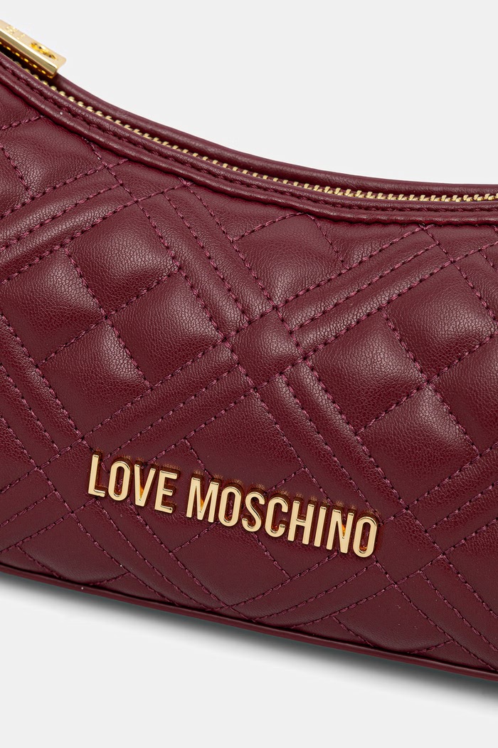 Love Moschino torebka hobo damska z imitacji skóry JC4142PP1PLA0552 bordowy