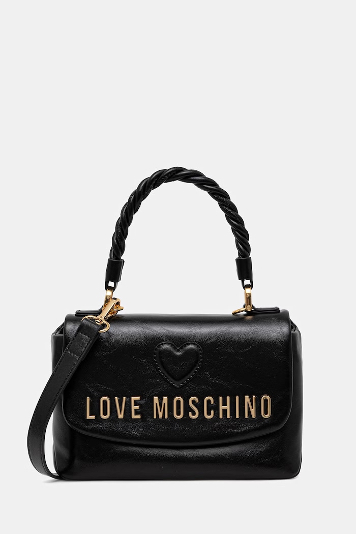 Love Moschino torebka crossbody damska skórzana czarny JC4136PP1PL1100A