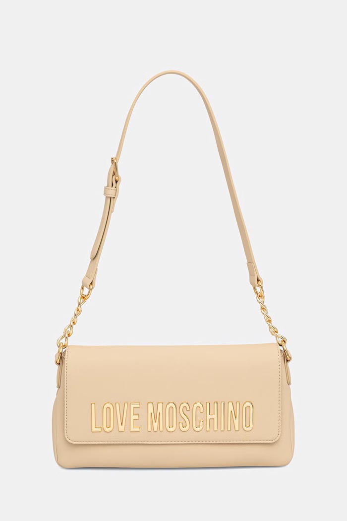 Love Moschino torebka damska z imitacji skóry beżowy JC4109PP1PKD0129