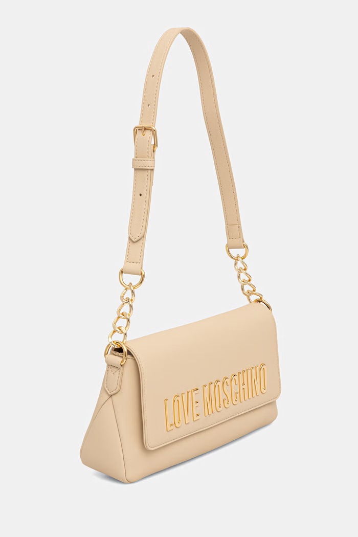 Love Moschino torebka damska z imitacji skóry JC4109PP1PKD0129 beżowy AW26