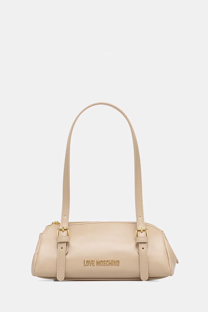 Love Moschino torebka bagietka damska z imitacji skóry beżowy JC4101PP1PLY0129