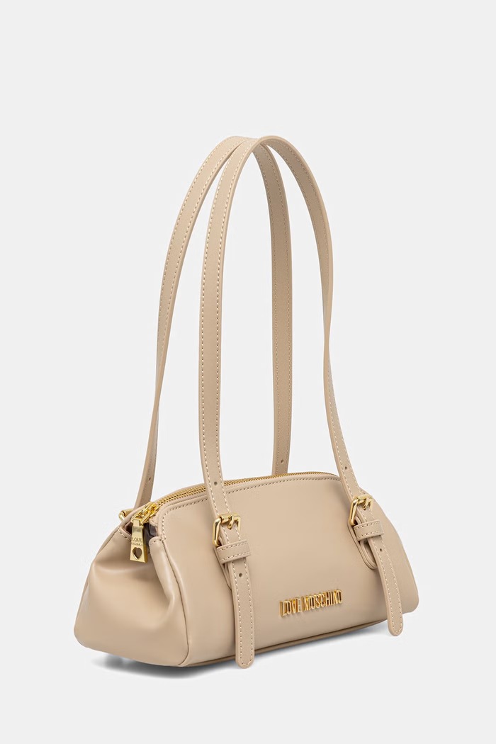 Love Moschino torebka bagietka damska z imitacji skóry JC4101PP1PLY0129 beżowy AW26