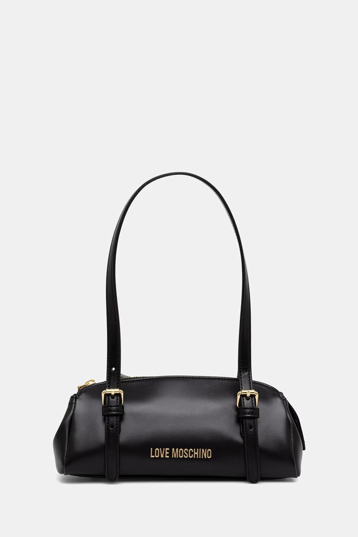 Love Moschino torebka bagietka damska z imitacji skóry czarny JC4101PP1PLY0000