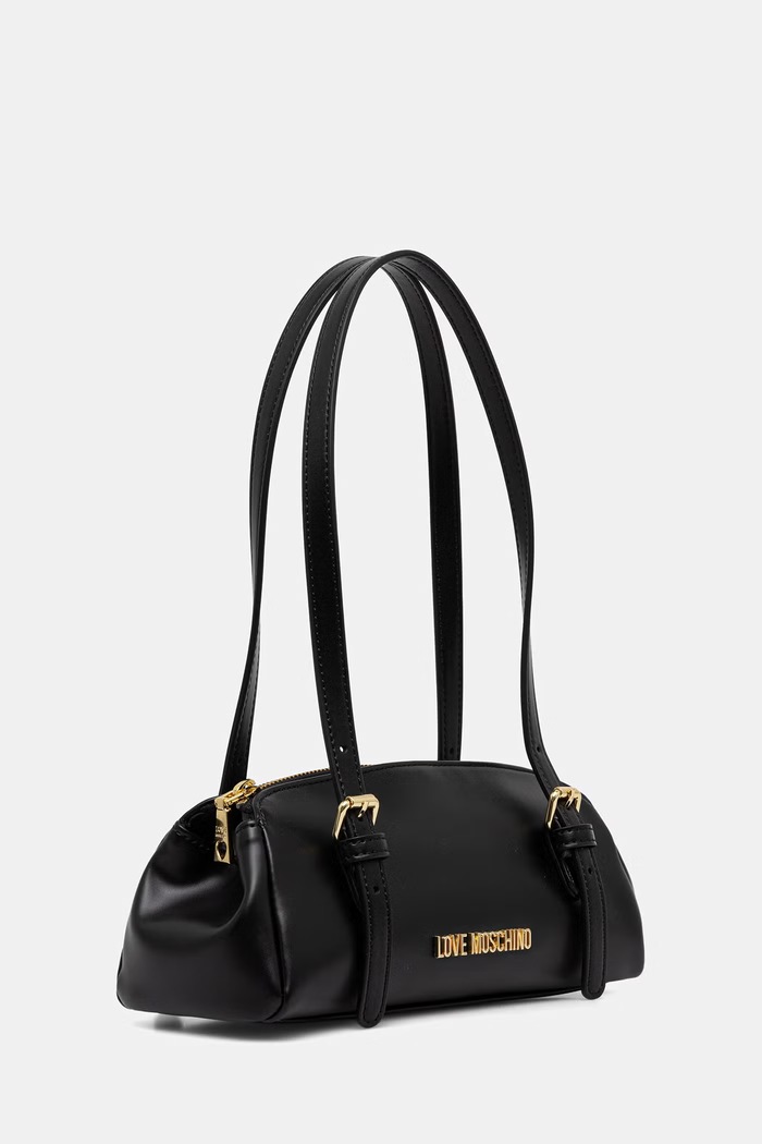 Love Moschino torebka bagietka damska z imitacji skóry JC4101PP1PLY0000 czarny AW26