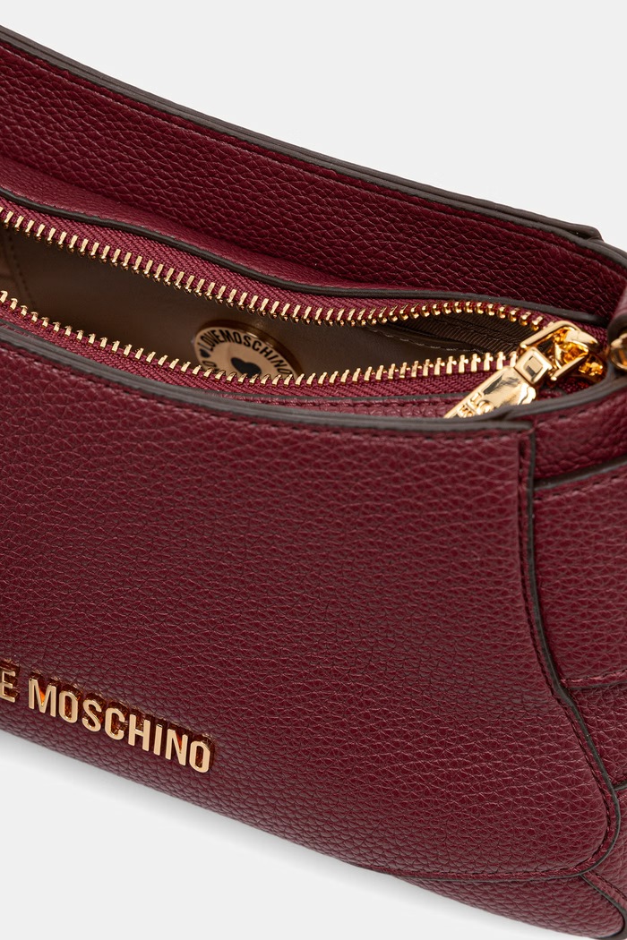 Love Moschino torebka crossbody damska z imitacji skóry JC4098PP1PLT1552 bordowy