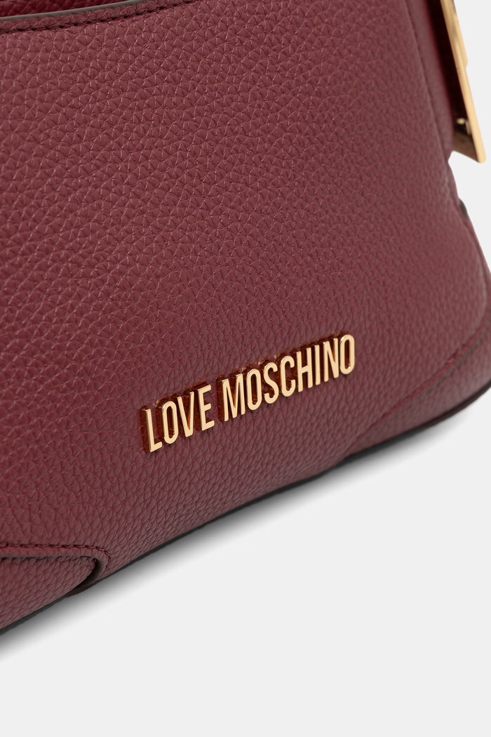 Love Moschino torebka crossbody damska z imitacji skóry bordowy JC4096PP1PLT1552