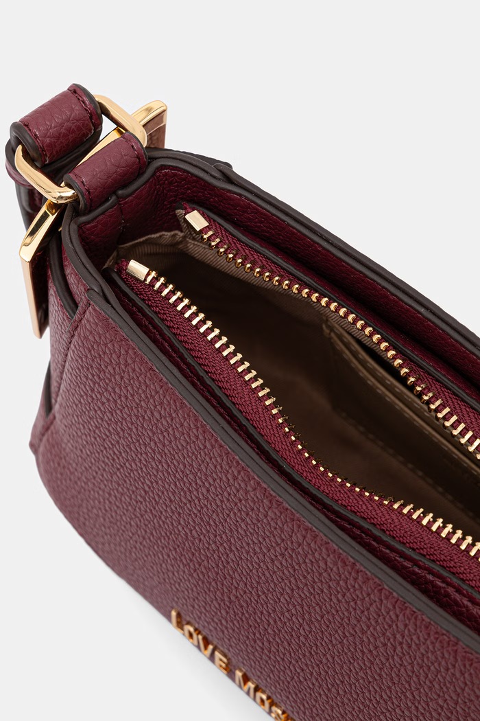 Love Moschino torebka crossbody damska z imitacji skóry JC4096PP1PLT1552 bordowy