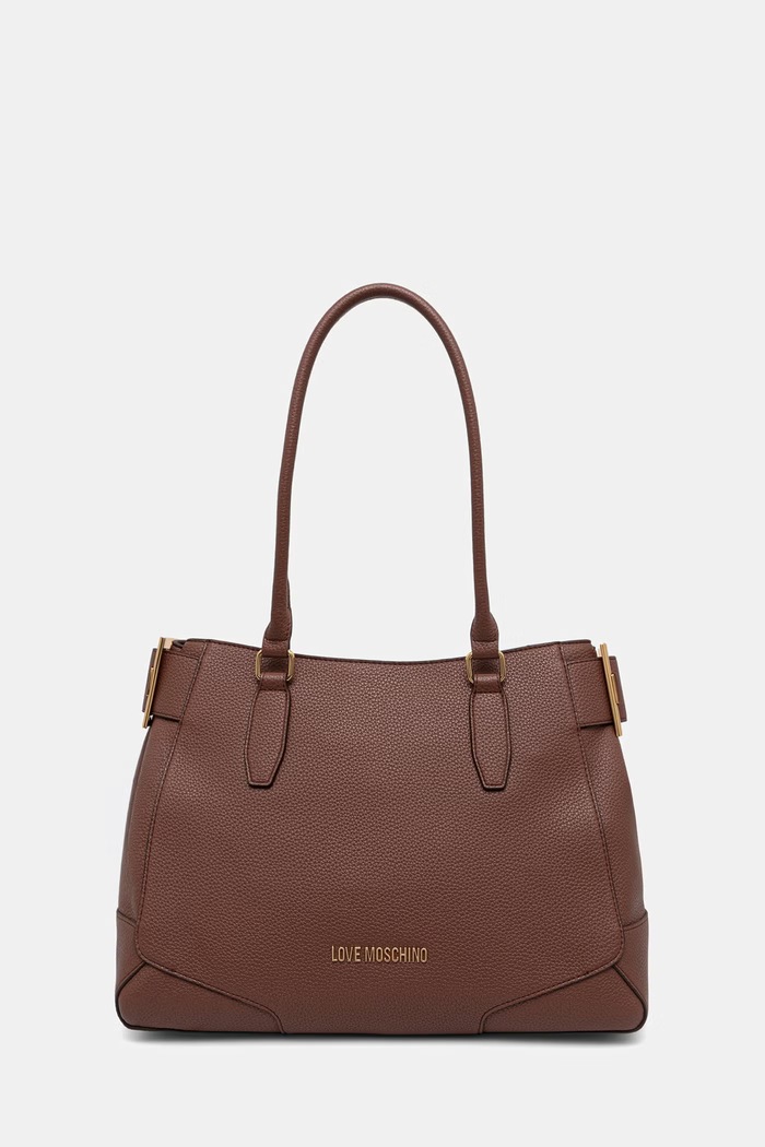 Love Moschino torebka tote damska z imitacji skóry brązowy JC4095PP1PLT1200