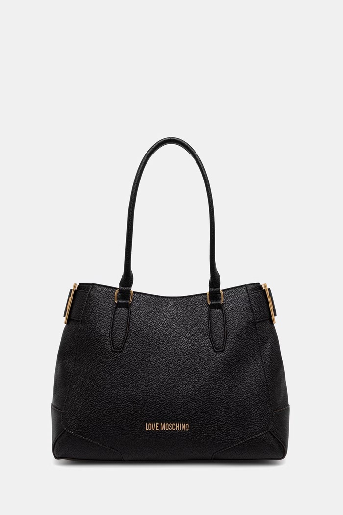 Love Moschino torebka shopper damska z imitacji skóry czarny JC4095PP1PLT1000