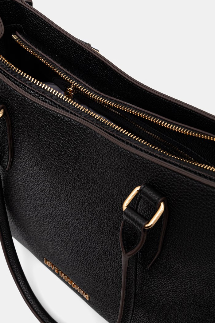 Love Moschino torebka shopper damska z imitacji skóry JC4095PP1PLT1000 czarny