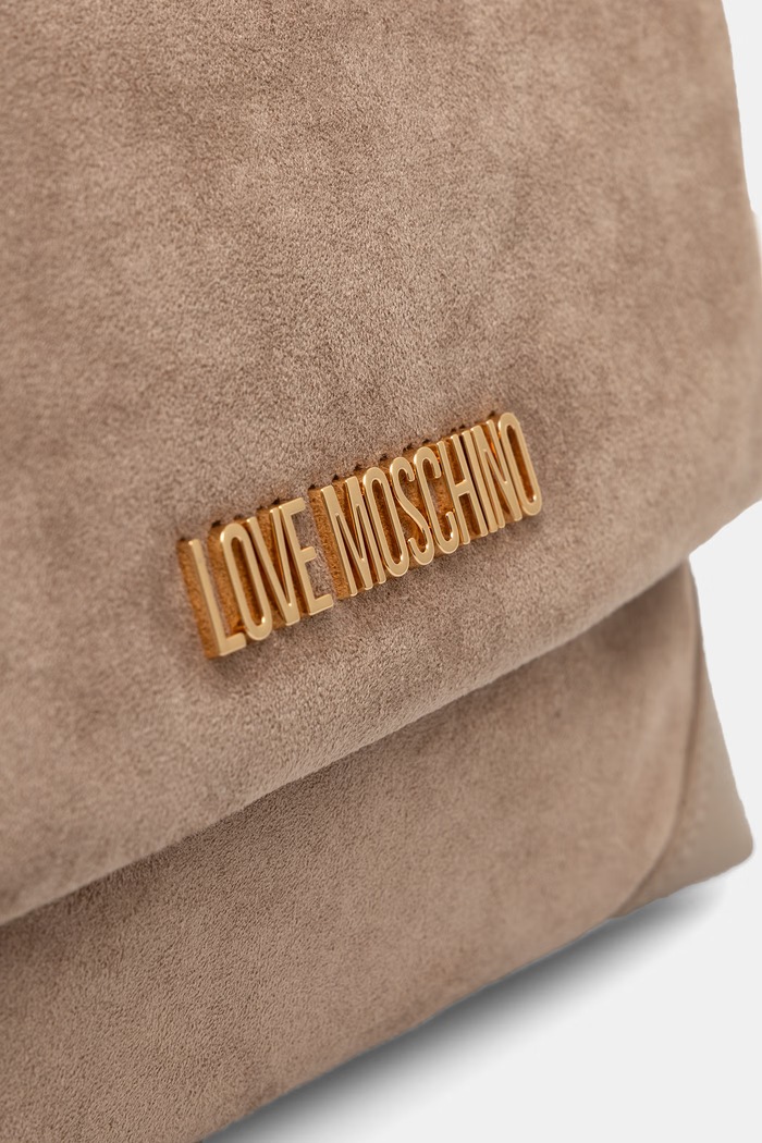 Love Moschino torebka damska z imitacji zamszu beżowy JC4092PP1PLD110A