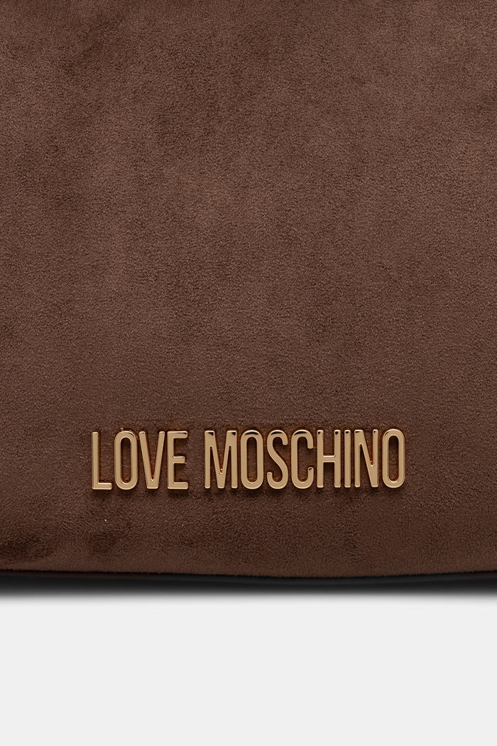 Love Moschino torebka hobo damska z imitacji zamszu brązowy JC4091PP1PLD130A