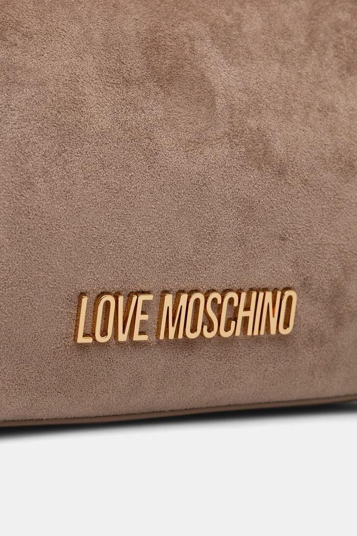 Love Moschino torebka damska z imitacji zamszu beżowy JC4091PP1PLD110A