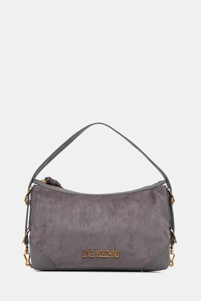 Love Moschino torebka hobo damska szary JC4091PP1PLD101A