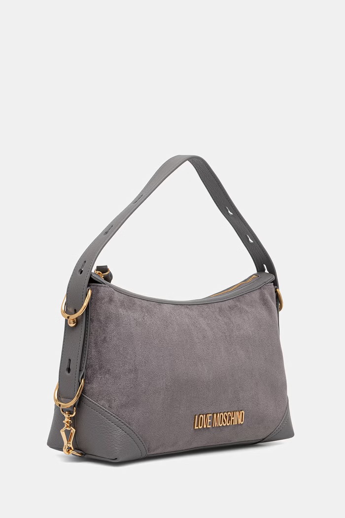 Love Moschino torebka hobo damska JC4091PP1PLD101A szary AW26