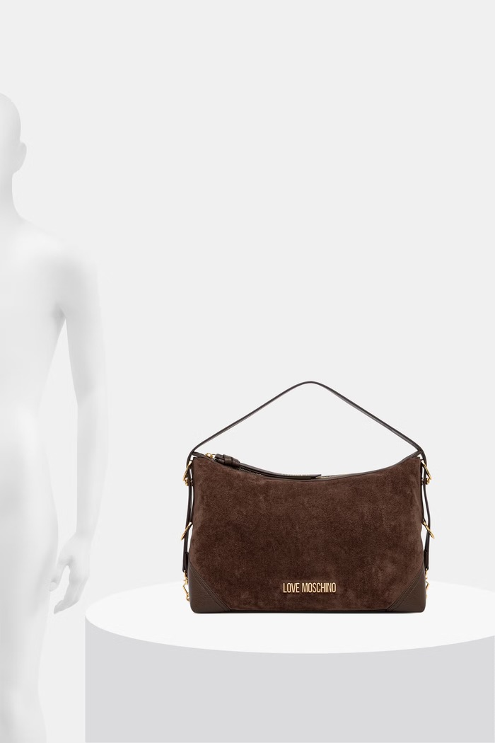 Love Moschino torebka damska z imitacji zamszu JC4090PP1PLD130A brązowy