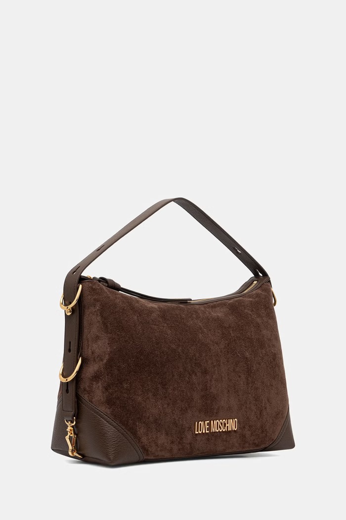 Love Moschino torebka damska z imitacji zamszu JC4090PP1PLD130A brązowy AW26