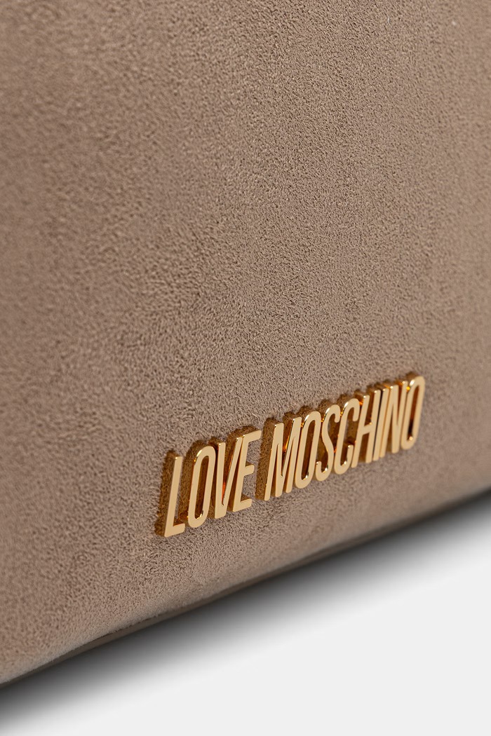 Love Moschino torebka hobo damska z imitacji zamszu beżowy JC4090PP1PLD110A