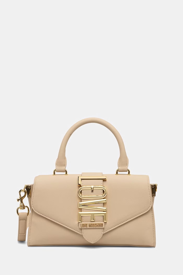 Love Moschino torebka crossbody damska z imitacji skóry beżowy JC4083PP1PLE1129