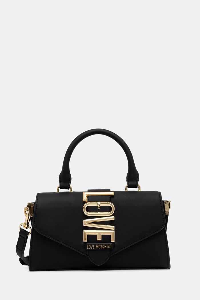 Love Moschino torebka crossbody damska z imitacji skóry czarny JC4083PP1PLE1000