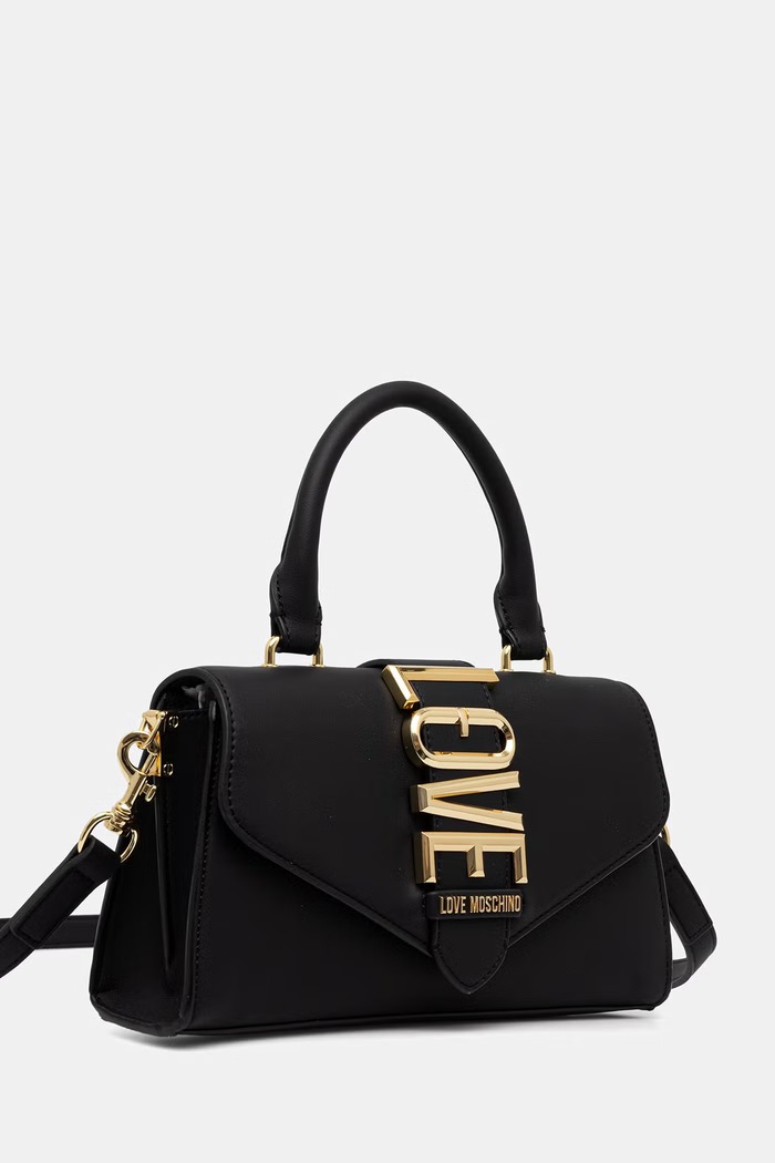 Love Moschino torebka crossbody damska z imitacji skóry JC4083PP1PLE1000 czarny AW26