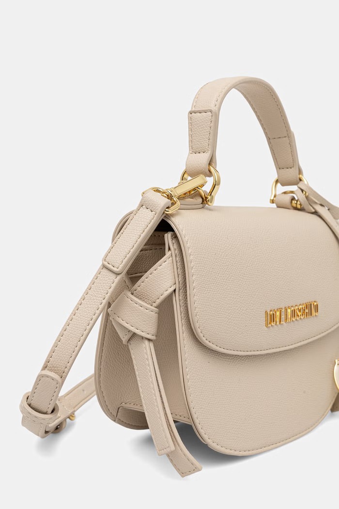 Love Moschino torebka crossbody damska z imitacji skóry JC4057PP1PLL0110 beżowy AW26