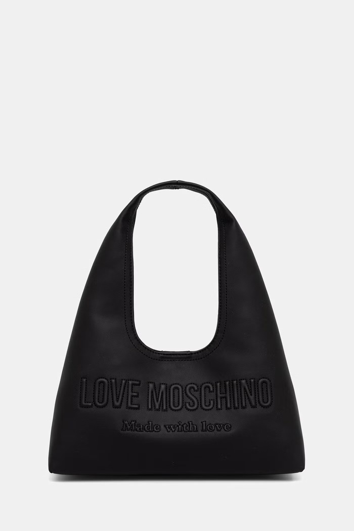 Love Moschino torebka hobo damska z imitacji skóry czarny JC4047PP1PLE0000