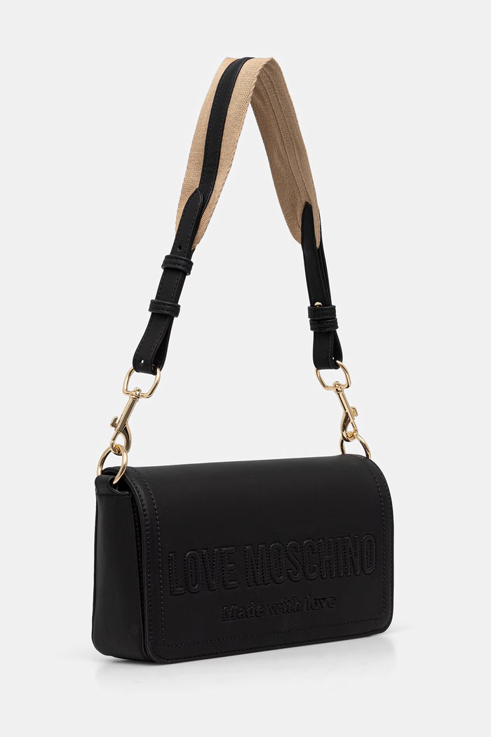 Love Moschino torebka damska z imitacji skóry JC4046PP1PLE0000 czarny AW26