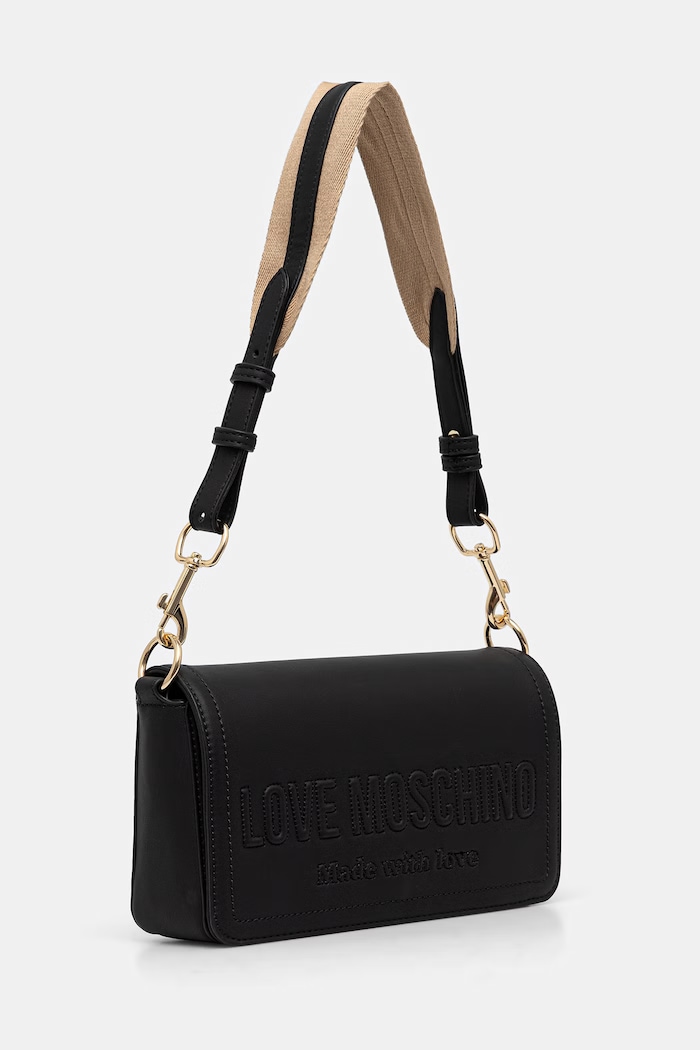 Love Moschino torebka damska z imitacji skóry JC4046PP1PLE0000 czarny AW26