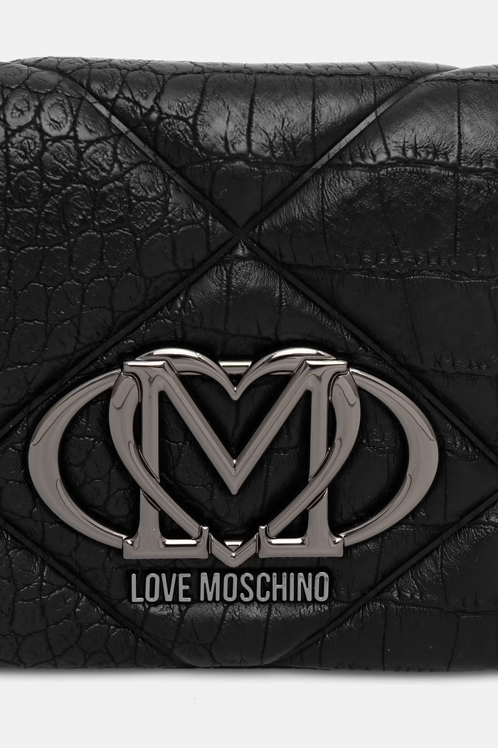 Love Moschino torebka crossbody damska z imitacji skóry JC4043PP1PLF1000 czarny