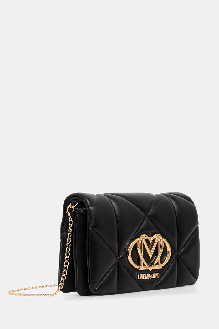Akcesoria Love Moschino torebka crossbody damska z imitacji skóry JC4043PP1PLC0000 czarny