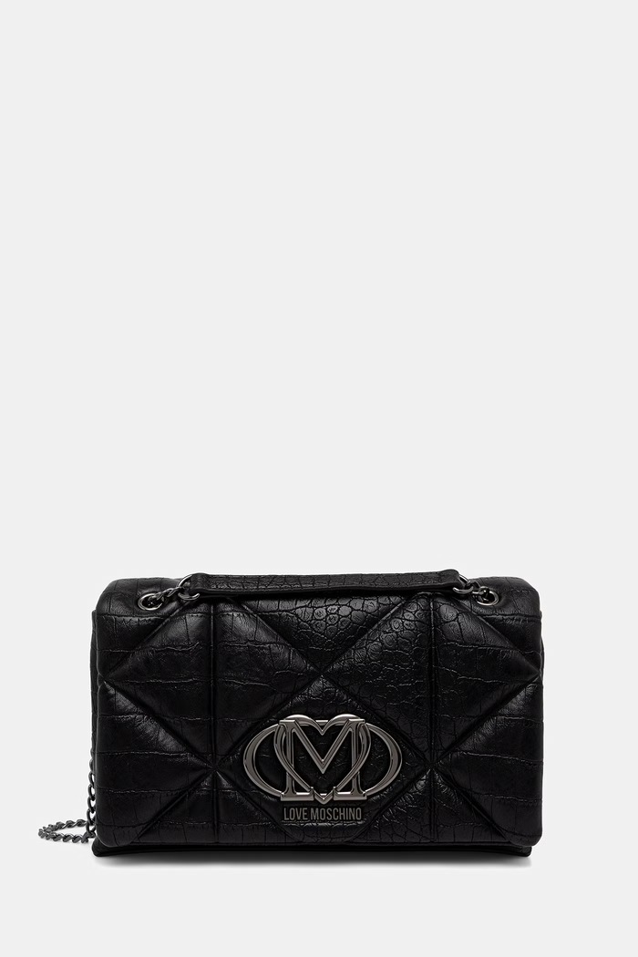 Love Moschino torebka crossbody damska z imitacji skóry czarny JC4041PP1PLF1000